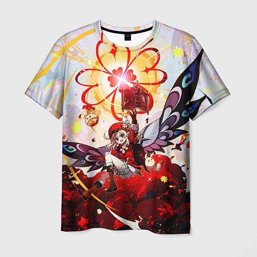 Мужская футболка Кли с крыльями при взрыве Genshin Impact / 3D-принт – фото 1