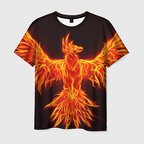 Мужская футболка ОГНЕННЫЙ ФЕНИКС FIRE PHOENIX / 3D-принт – фото 1