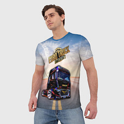 Футболка мужская Euro Truck Simulator Евро Трек Симулятор, цвет: 3D-принт — фото 2