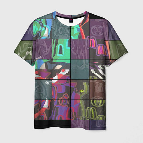 Мужская футболка Мир в квадрате / 3D-принт – фото 1