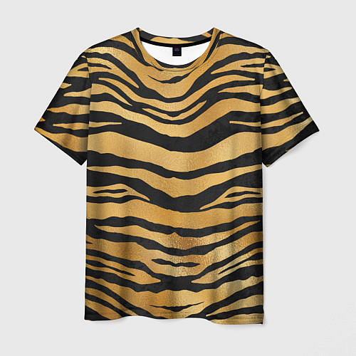 Мужская футболка Текстура шкуры тигра / 3D-принт – фото 1
