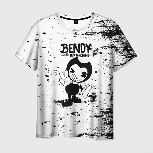 Мужская футболка Bendy and the ink machine - Black & White / 3D-принт – фото 1