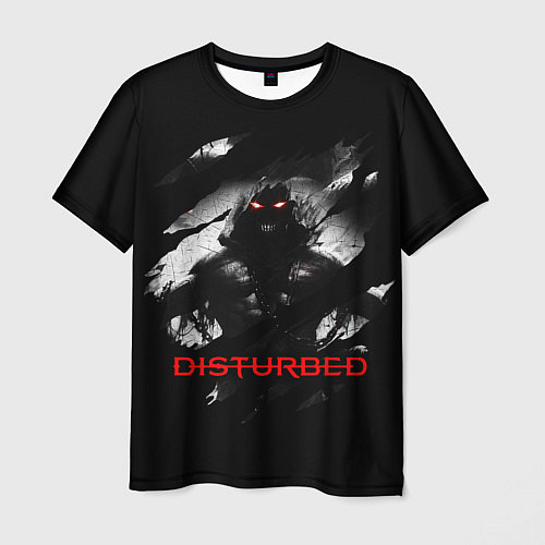 Мужская футболка DISTURBED THE GUY ЛИЦО ДЕМОНА / 3D-принт – фото 1