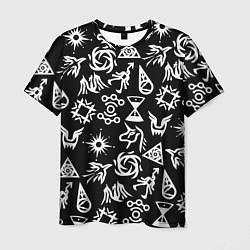 Мужская футболка EXO BAND SYMBOL PATTERN WHITE K-POP