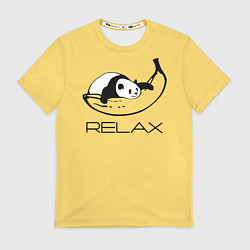 Футболка мужская Relax - панда на банане, цвет: 3D-принт