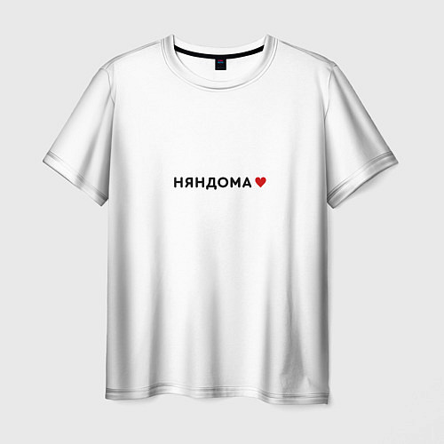 Мужская футболка Няндома love black V / 3D-принт – фото 1