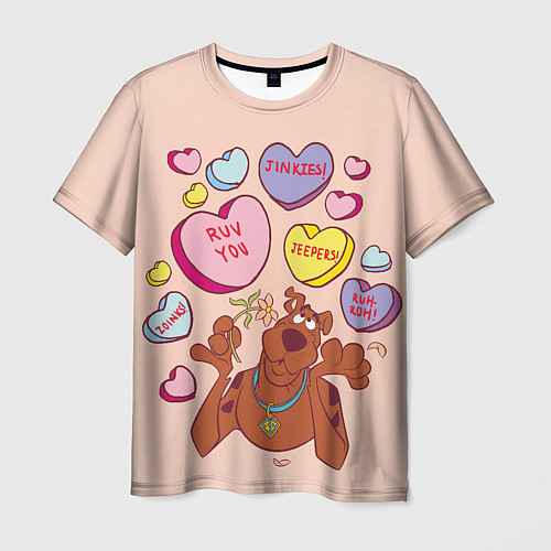 Мужская футболка Scooby Doo Valentine / 3D-принт – фото 1