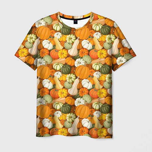 Мужская футболка Тыквы Pumpkin / 3D-принт – фото 1