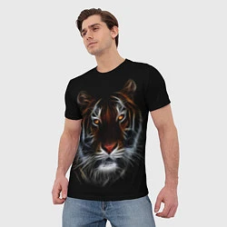 Футболка мужская Тигр в Темноте Глаза Зверя, цвет: 3D-принт — фото 2
