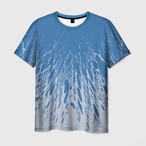 Мужская футболка Коллекция Rays Лучи Голубой и серый Абстракция 650 / 3D-принт – фото 1