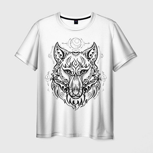 Мужская футболка Волчий портрет / 3D-принт – фото 1