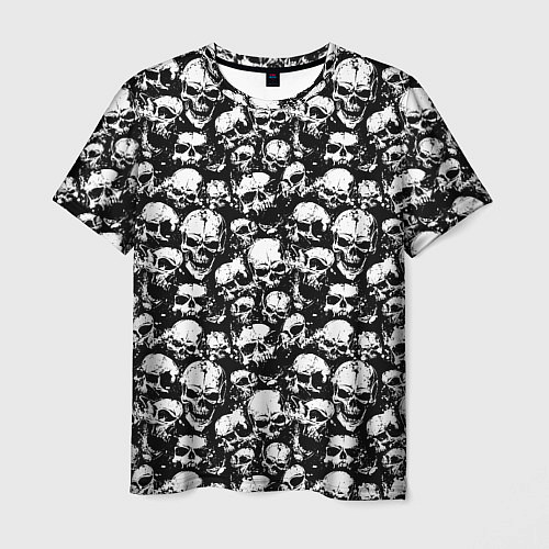 Мужская футболка Screaming skulls / 3D-принт – фото 1