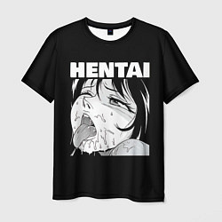 Футболка мужская HENTAI девочка ahegao, цвет: 3D-принт