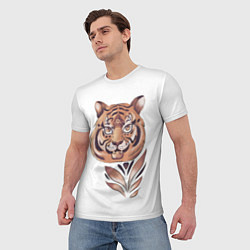 Футболка мужская Тигр, принт, цвет: 3D-принт — фото 2