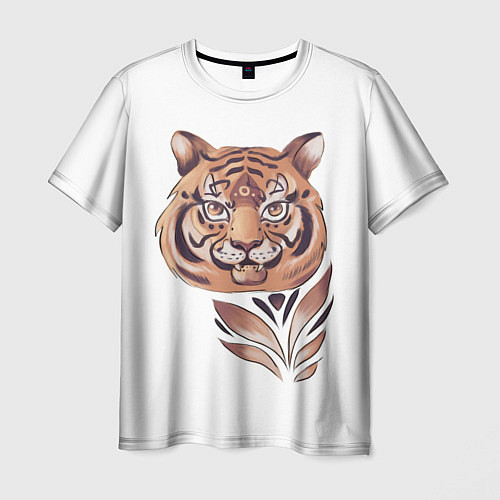 Мужская футболка Тигр, принт / 3D-принт – фото 1