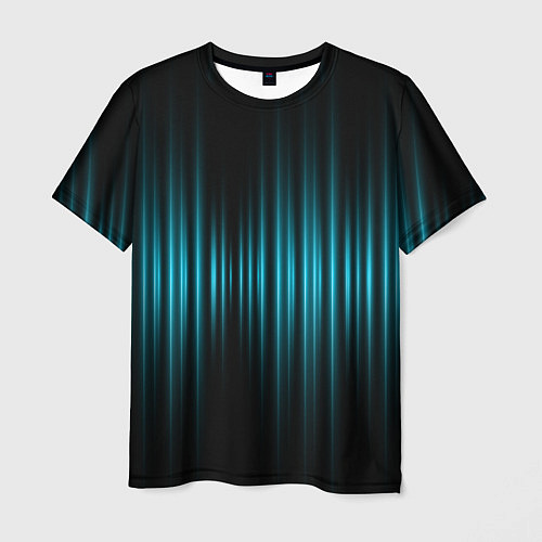 Мужская футболка Неоновые флуктуации / 3D-принт – фото 1
