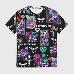 Мужская футболка DELTARUNE PATTERN ART ГЕРОИ ДЕЛЬТАРУН