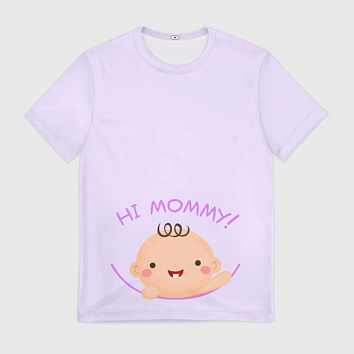 Мужская футболка Hi mommy! / 3D-принт – фото 1