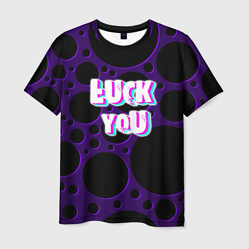 Мужская футболка Фраза - Luck You / 3D-принт – фото 1