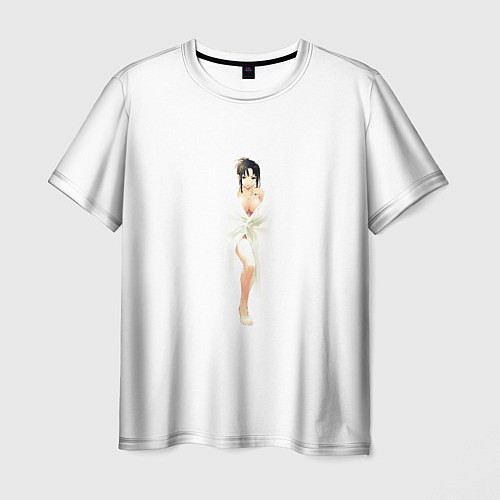 Мужская футболка Девушка за зановесккой / 3D-принт – фото 1