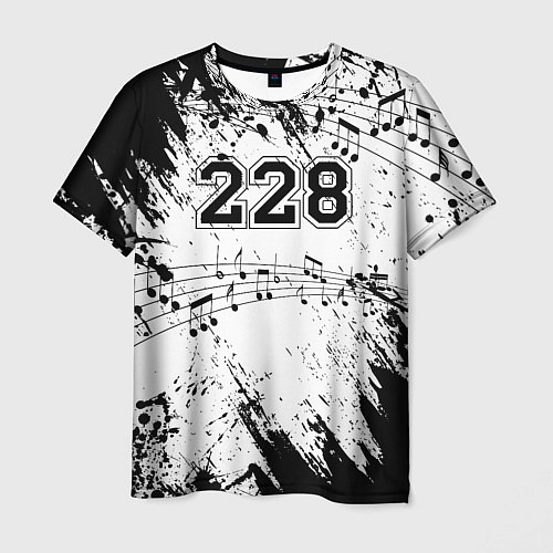 Мужская футболка 228 Ноты / 3D-принт – фото 1