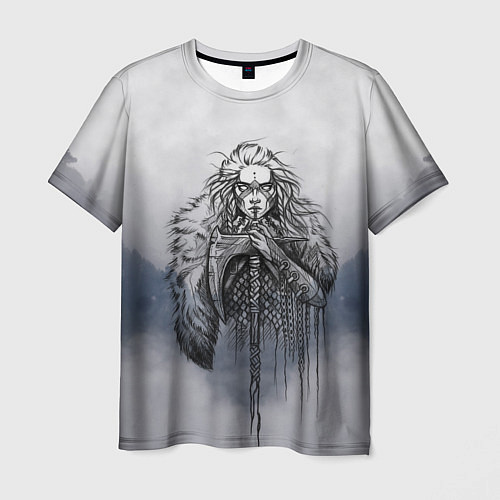 Мужская футболка Северная воительница / 3D-принт – фото 1