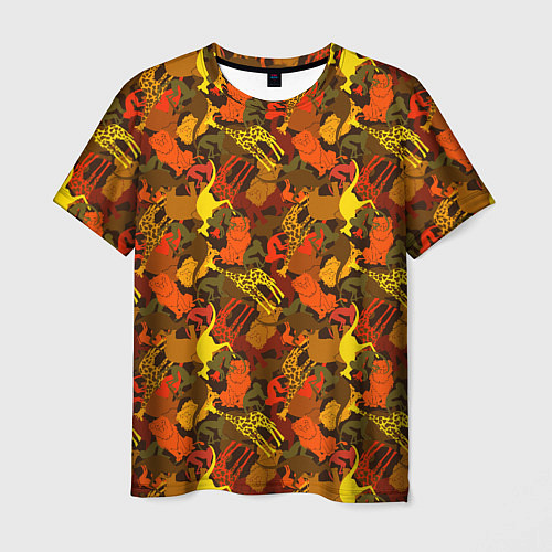 Мужская футболка Зверинец животные / 3D-принт – фото 1