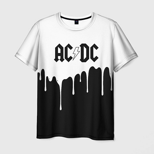 Мужская футболка ACDC подтёки / 3D-принт – фото 1