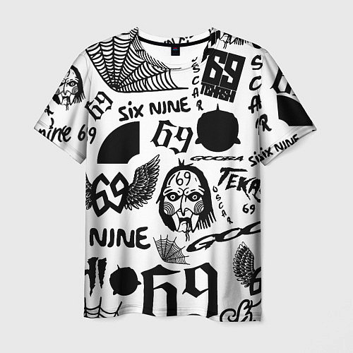 Мужская футболка 6IX9INE - Pattern / 3D-принт – фото 1