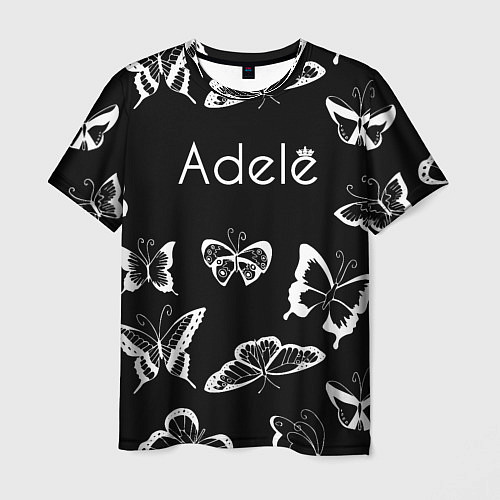 Мужская футболка Адель летящие бабочки / 3D-принт – фото 1