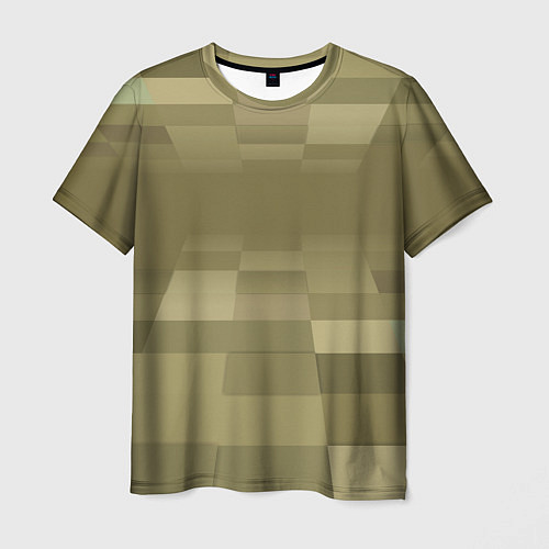 Мужская футболка Пиксельный военный фон / 3D-принт – фото 1