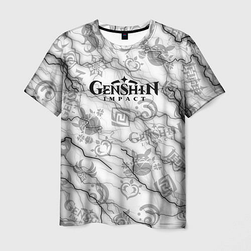 Мужская футболка Геншин Импакт стихия молний / 3D-принт – фото 1