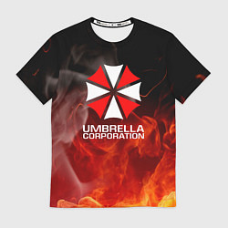Футболка мужская Umbrella Corporation пламя, цвет: 3D-принт