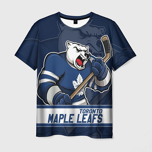 Мужская футболка Торонто Мейпл Лифс, Toronto Maple Leafs Маскот / 3D-принт – фото 1