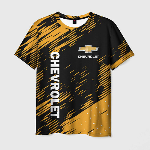 Мужская футболка Chevrolet, Chevrolet Черно Желтый / 3D-принт – фото 1