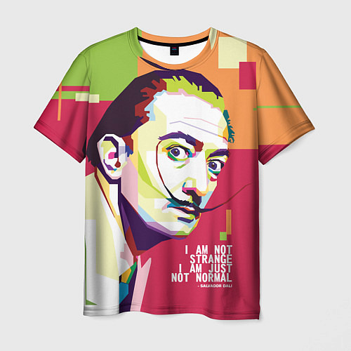 Мужская футболка Salvador Dali - i am just not normal / 3D-принт – фото 1