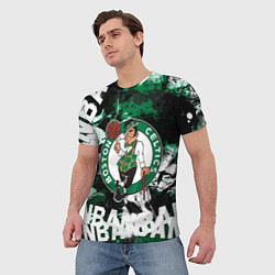 Футболка мужская Бостон Селтикс , Boston Celtics, цвет: 3D-принт — фото 2
