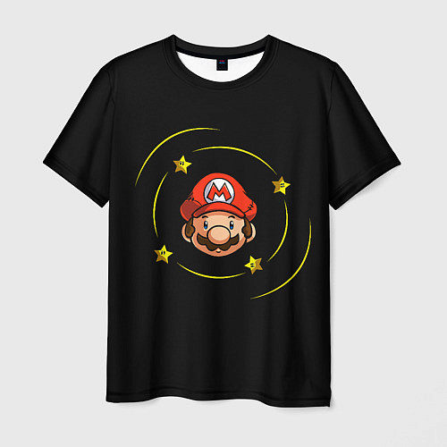 Мужская футболка Звездочки вокруг Марио / 3D-принт – фото 1