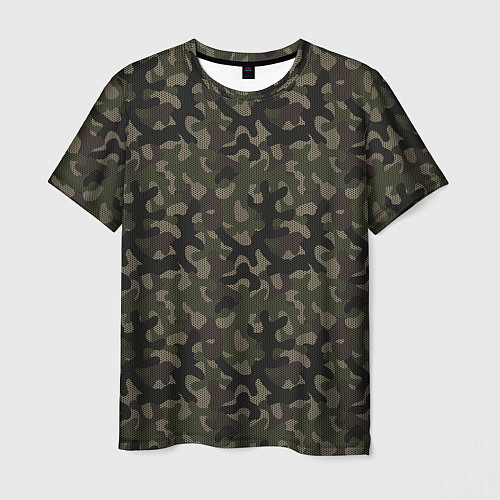 Мужская футболка Лесной Охотничий Камуфляж / 3D-принт – фото 1