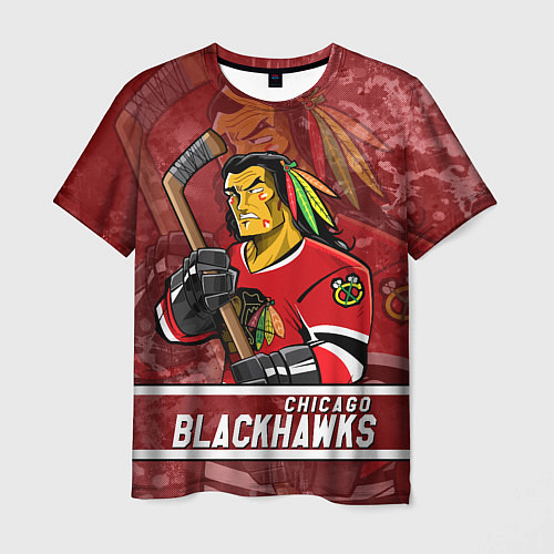 Мужская футболка Chicago Blackhawks , Чикаго Блэкхокс / 3D-принт – фото 1