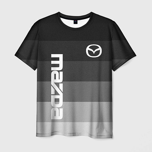 Мужская футболка Мазда, Mazda, Серый градиент / 3D-принт – фото 1
