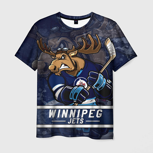 Мужская футболка Виннипег Джетс, Winnipeg Jets Маскот / 3D-принт – фото 1