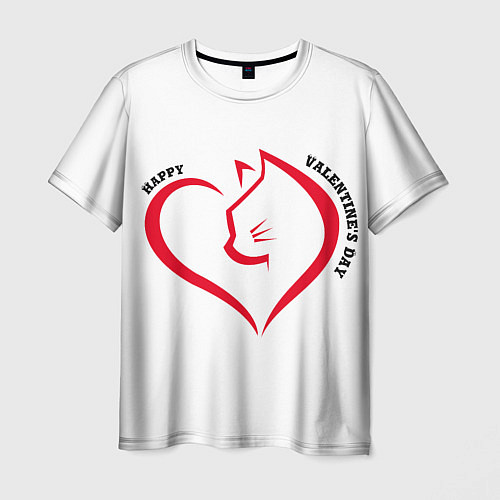 Мужская футболка День святого Валентина мир / 3D-принт – фото 1
