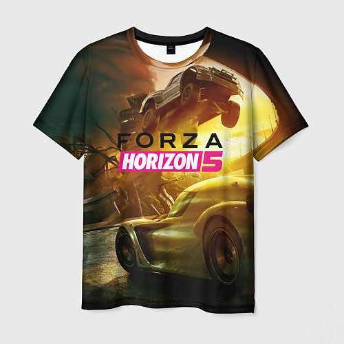 Мужская футболка Forza Horizon 5 - crazy race / 3D-принт – фото 1