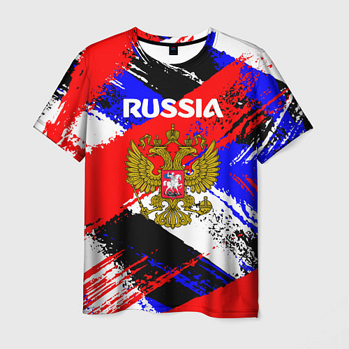 Мужская футболка Russia Геометрия патриотизм / 3D-принт – фото 1