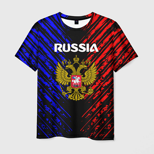 Мужская футболка Russia Герб Патриот / 3D-принт – фото 1