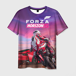 Футболка мужская Forza Horizon 5 - sports car and bike, цвет: 3D-принт