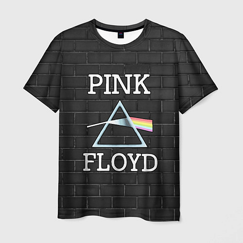 Мужская футболка PINK FLOYD LOGO - ПИНК ФЛОЙД ЛОГОТИП / 3D-принт – фото 1