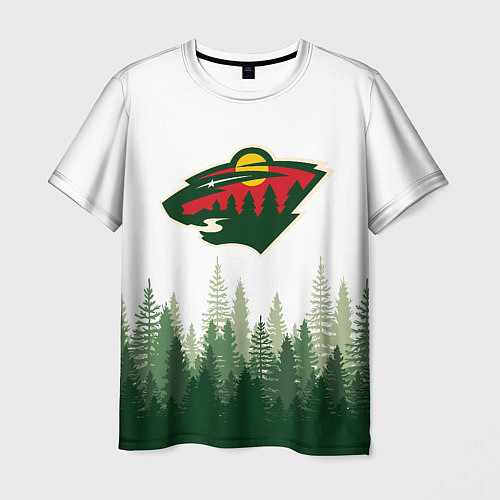 Мужская футболка Minnesota Wild, Миннесота Уайлд Лес / 3D-принт – фото 1