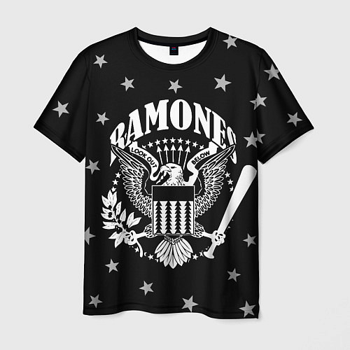 Мужская футболка Ramones Рамонес / 3D-принт – фото 1
